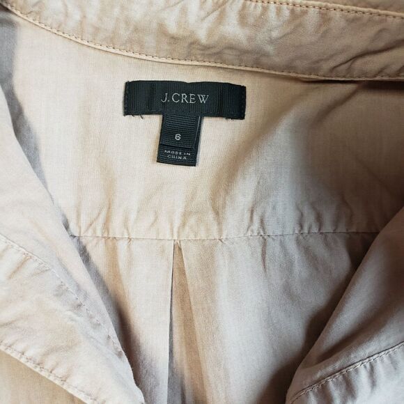 J crew Beaded chevron popover shirt in taupe - Picture 6 of 8